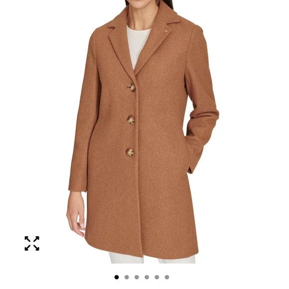 Calvin Klein Chocolate Brown Overcoat - Picture 2 of 8